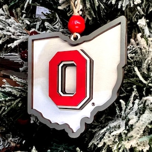 Ohio State University Block O Christmas Ornament