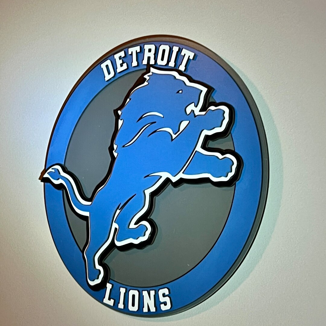 Layered Detroit Sign, Man Cave, Father's Day Gift, Football Team ...
