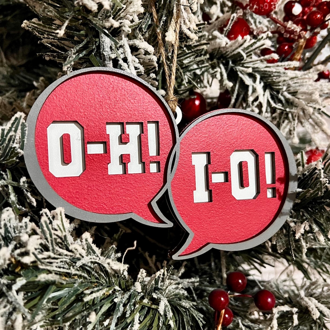 O Hi Ohio State “O-H!” “I-O!” 3-layer Word Bubble Ornament - Etsy