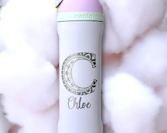 Owala 24oz FreeSip Custom Engraved Water Bottle with Initial and Name