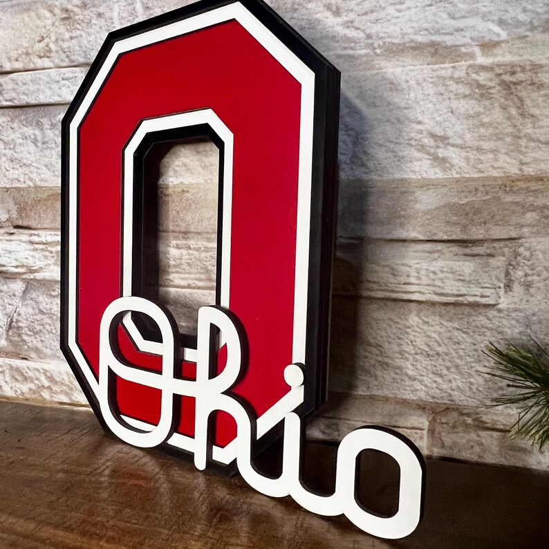 Ohio State University Layered Block O Ohio Script - Etsy