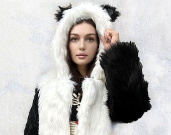 Pink Winter Long Coat, Rave Coat, Bear Jacket, Rave Outfits, Festival ...