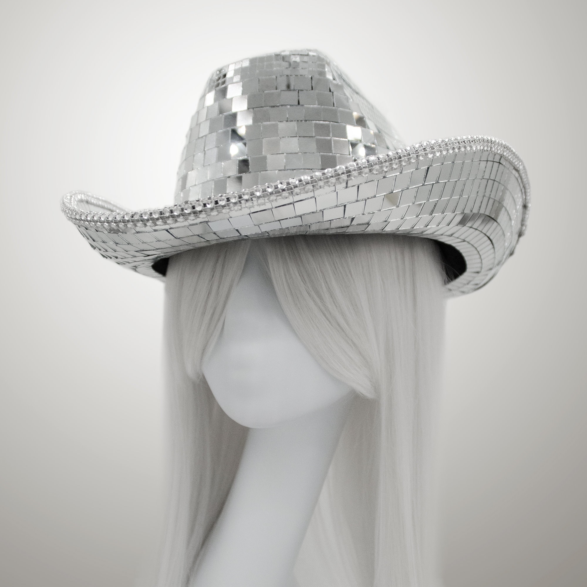 Disco Ball Cowboy Hat / Beyoncé Disco Hat / Silver Disco Ball Etsy