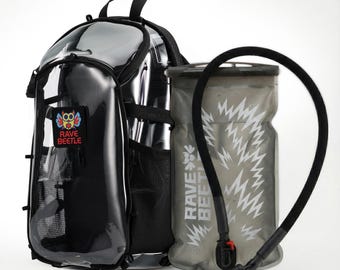 Rave backpack, hydration backpack, hydro pack, ravebeetle, customizable with Minor Cosmetic Flaws