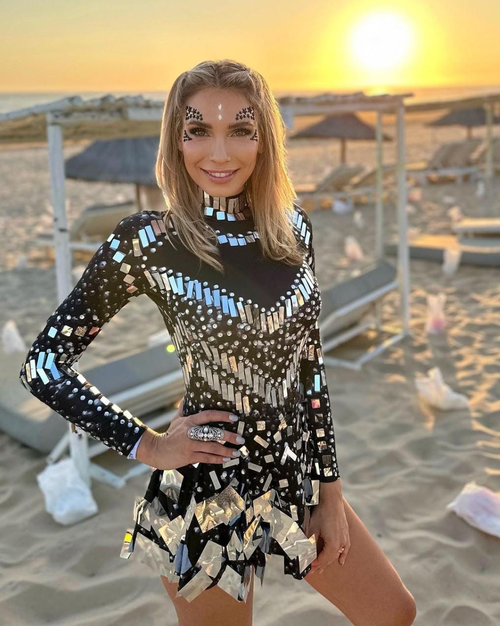 Silver Mirror Dress - Etsy