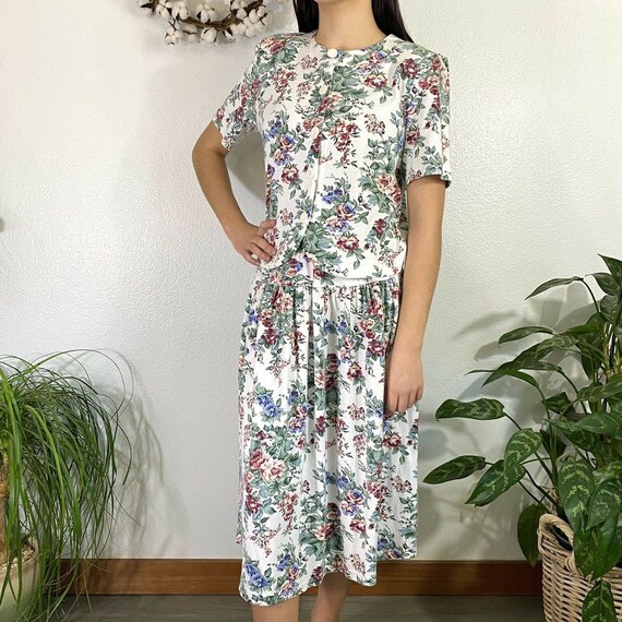 Fritzi Petites Floral Top Skirt Set Womens Size S… - image 10