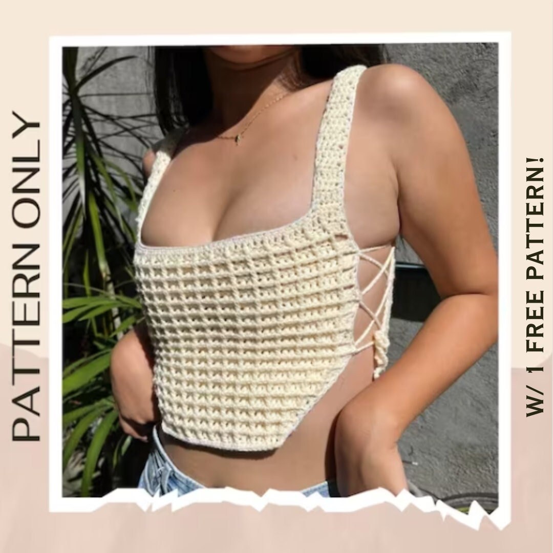 Crochet Top Pattern Urika Top PATTERN Only With 1 Free Pattern