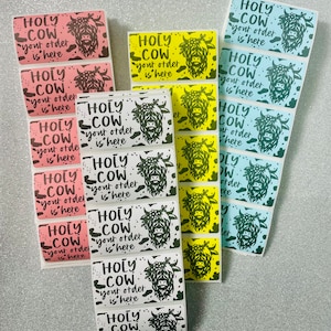 Holy Cow Packaging Stickers: Thermal Labels (2.25” x 1.25”)