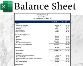 balance sheet template excel uk