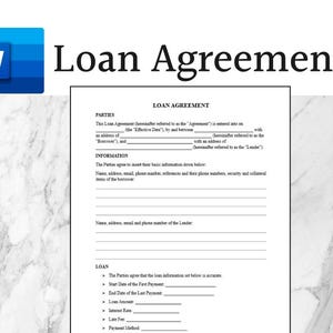 Sjabloon leningovereenkomst | Persoonlijke leenovereenkomst | Persoonlijk leencontract | Leningcontract | Leningsovereenkomst | Leningvorm | Belofte: