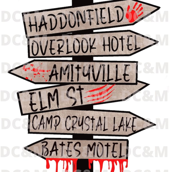 Horror Street Sign Digital Design