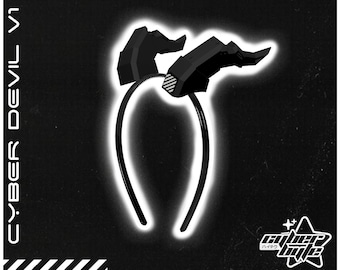 Digitale 3D Print Cyber Devil Horns STL-bestand