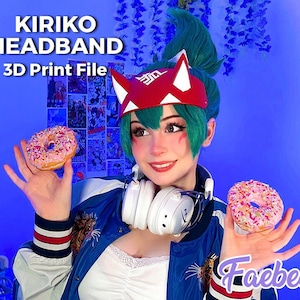 Digital 3D Print Kiriko Overwatch Inspired Mask Headband Cosplay Accessory