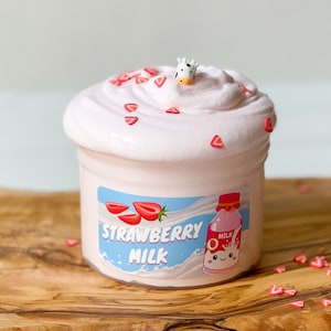 Strawberry Milk Thick & Glossy Slime, Thick and Glossy Slime