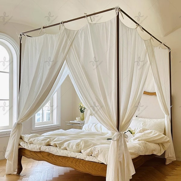 Reine Baumwolle Betthimmel Bettvorhänge, Tagesdecke Vorhänge, romantische Bettwäsche