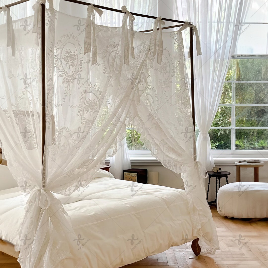 カーテン 1910s French Filet Lace Bed Cover il_1080xN.5191138835_3eus.jpg