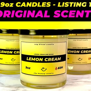 STRONG Scented Candles | LONG Lasting | 60+ Hours Burn Time | 9oz Candle | Soy Blend Candle | Colorful Candle | Premium Candle | Handcrafted