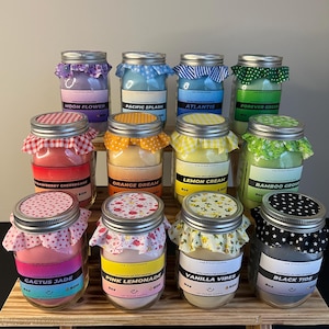 Mason Jar Candle: Handcrafted Soy Blend, 64+ Hour Burn