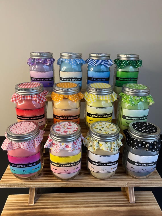 Mason Jar Candle: Handcrafted Soy Blend, 64+ Hour Burn