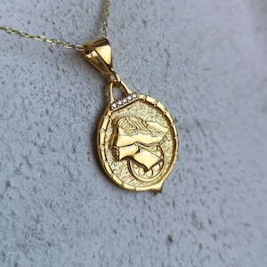 Goddess Fortuna Necklace: 925 Sterling Silver Luck Pendant