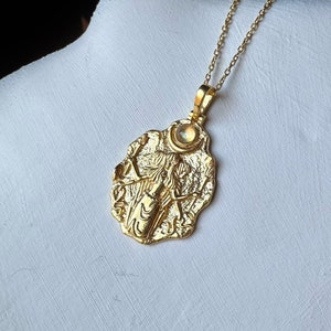 Pentacle Trple Moon Goddess Pendant Necklace Spral Goddess Dana 18 Rolo Chan 925 Sterlng