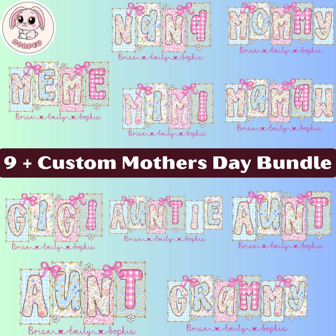 Custom Mothers Day Coquette Bow PNG Bundle, Mom Life Trendy Png, Wife ...