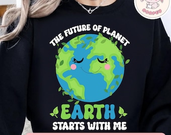 Jour de la Terre L'avenir des plantes commence au format PNG, Jolie planète Terre, PNG, Joyeuse Journée de la Terre, Design pour le jour de la Terre pour les enfants, Respectueux de l'environnement, Soutenir la planète
