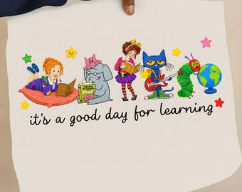 It's A Good Day For Learning PNG, Back To School Sublimation Design, Retro Bookish Teacher Shirt Digital Download