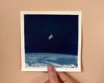 Astronaut | Cyanotype 5x5