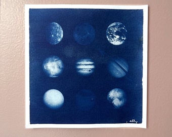 Planets | Cyanotype 8x8