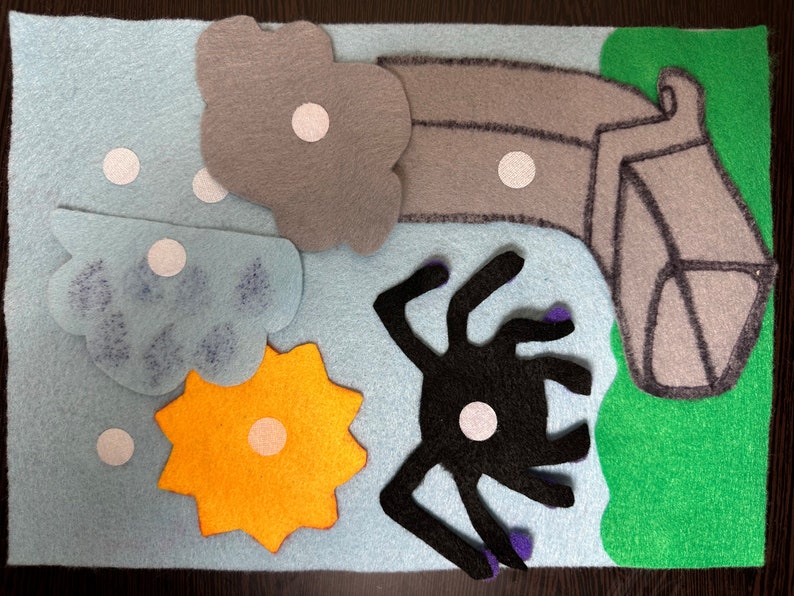 The Itsy Bitsy Spider Felt Set/flannel Board Story/nursery Rhyme. - Etsy