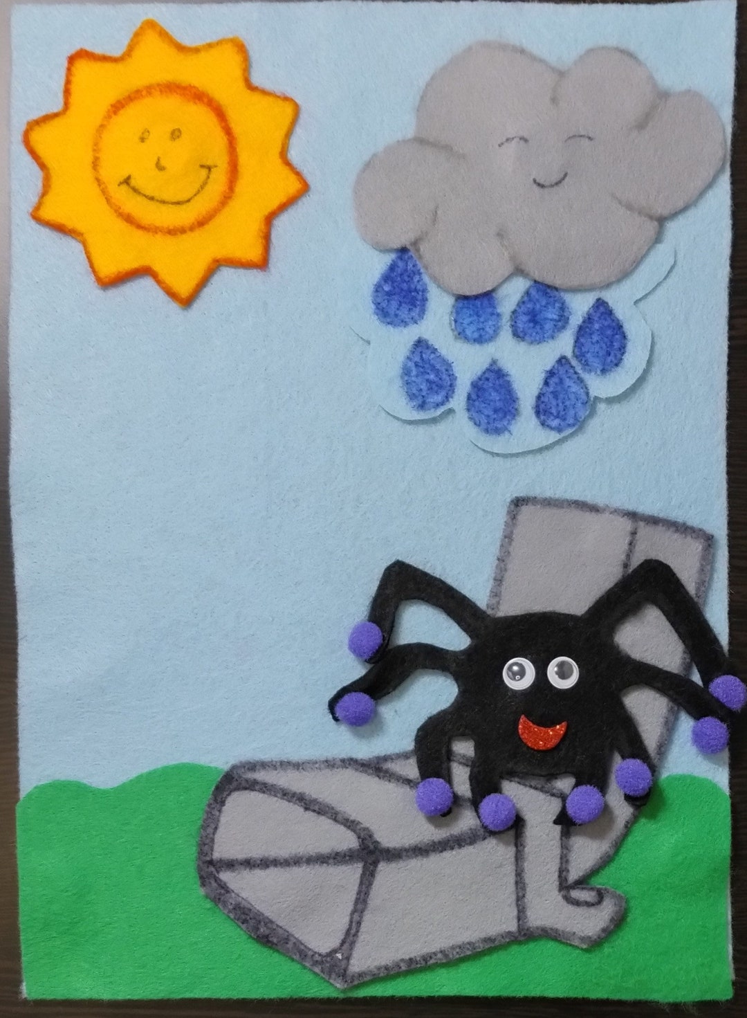 The Itsy Bitsy Spider Felt Set/flannel Board Story/nursery Rhyme. - Etsy