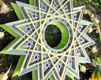Soporte para esfera de cristal con forma de estrella de geometría sagrada, soporte para exhibición de bolas de cristal, arte impreso en 3D