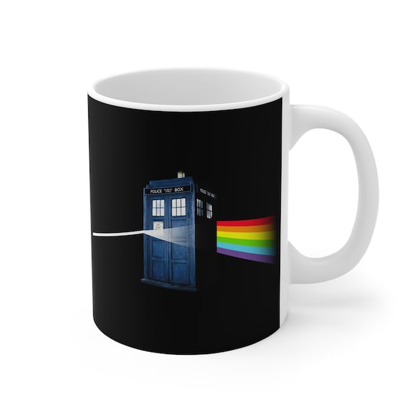 Doctor Who Mug, The Dark Side of the Tardis, Pink Floyd, 11oz Mug