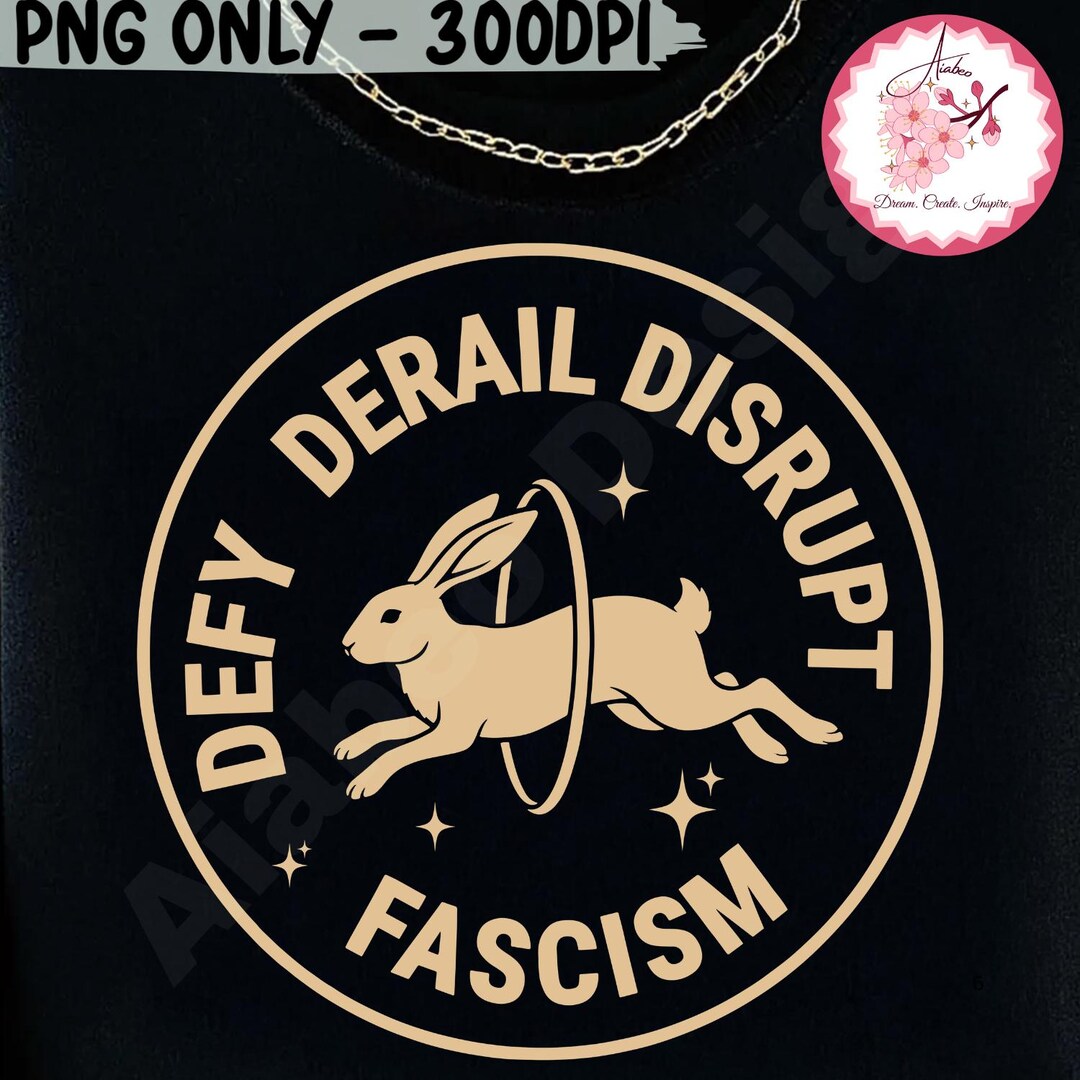 Resistmas Rabbit Resist Fascism Rabbit PNG, Protest Bunny Png, Political Activist ...