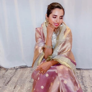 Banarasi Tissue Silk Saree with exquisite gotta details