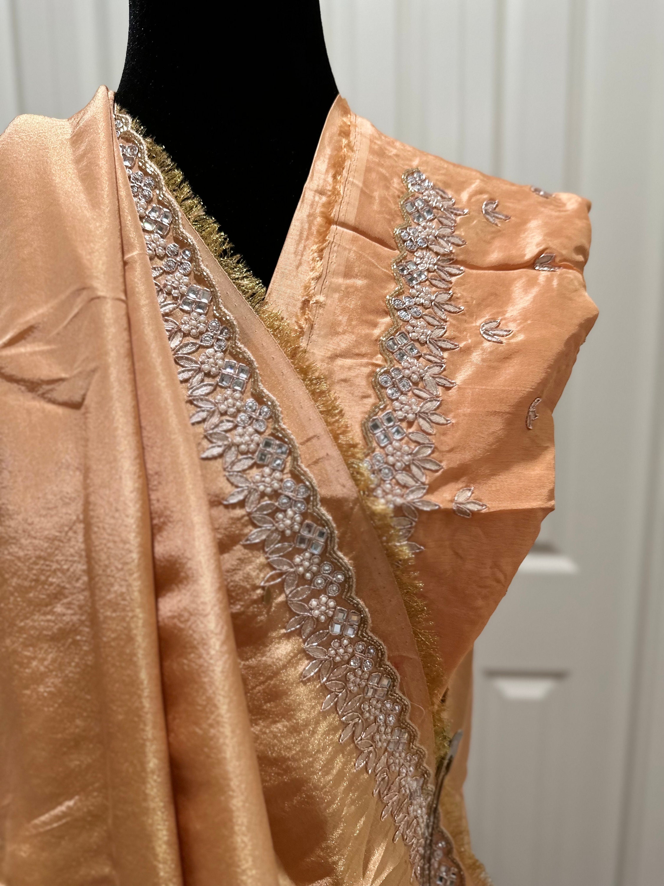 Mehr - Pink Bhagalpuri Desi Tussar Pure Silk Sari | Linen World