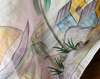 Banarasi Saree Kora/Organza Hand Painted work Cut Dana Purple Saree with blouse | Gift for her | Summer sari | Indian Clothing for her