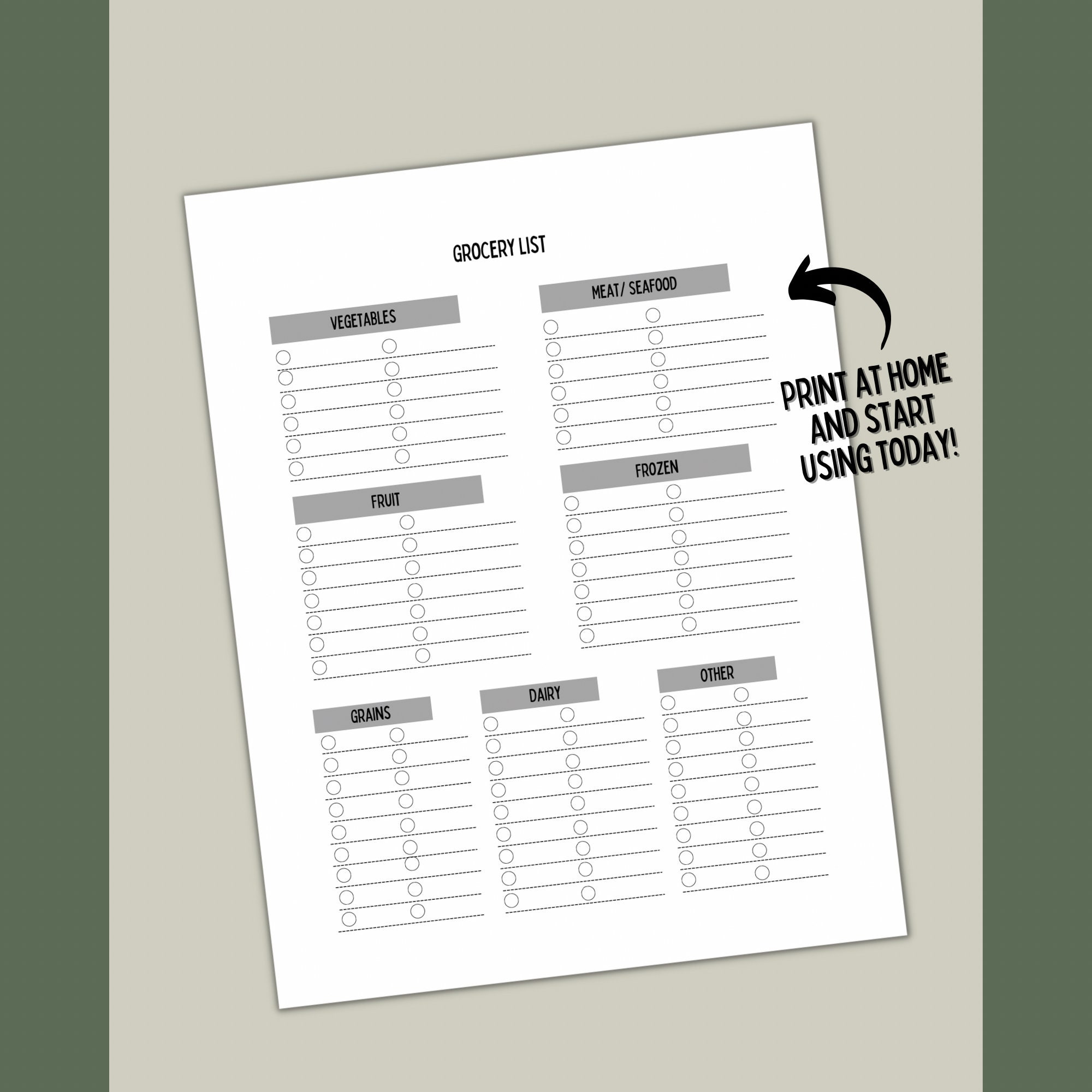 Low Carb Food List Meal Planner - Etsy