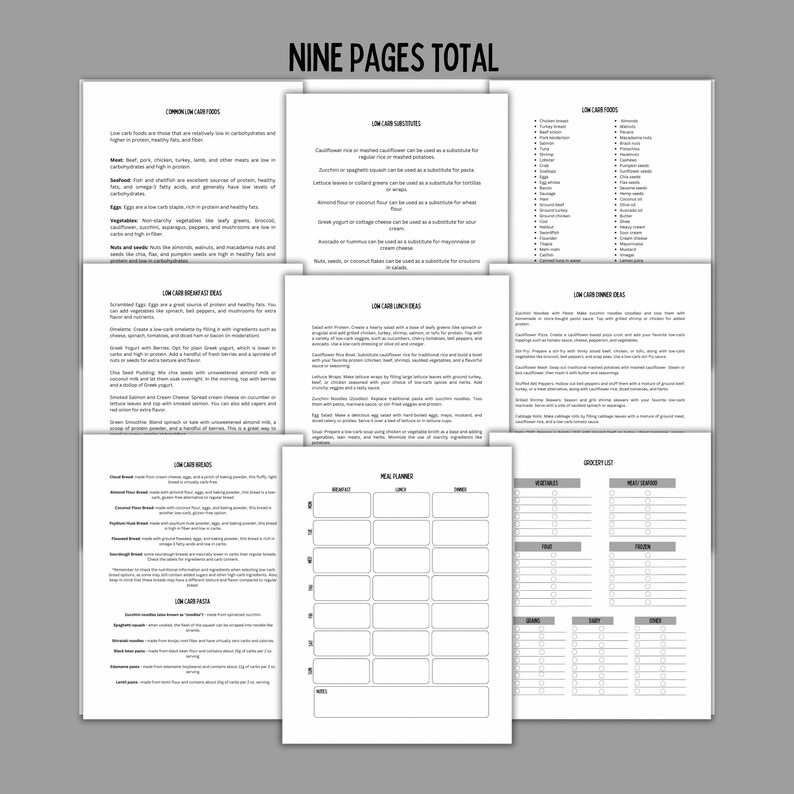 Low Carb Food List PDF Bundle Low Carb Food Chart Etsy 20-best-printable-carb-chart-for-foods-pdf-for-free-at-printablee