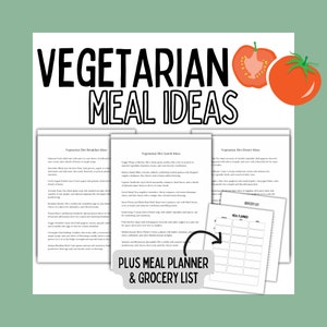 Livre de recettes de recettes végétariennes Idées de repas Planificateur de repas végétariens Repas végétariens de Thanksgiving