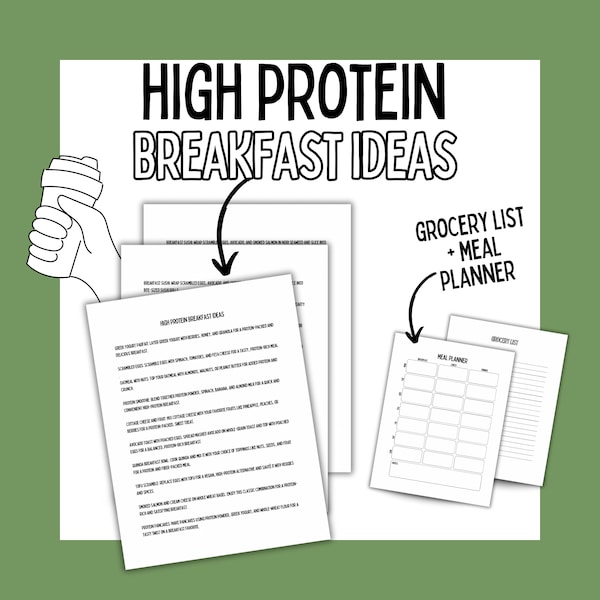 High Protein Breakfast Food List Protein Meal Prepping Food Ideas Protein Recipes