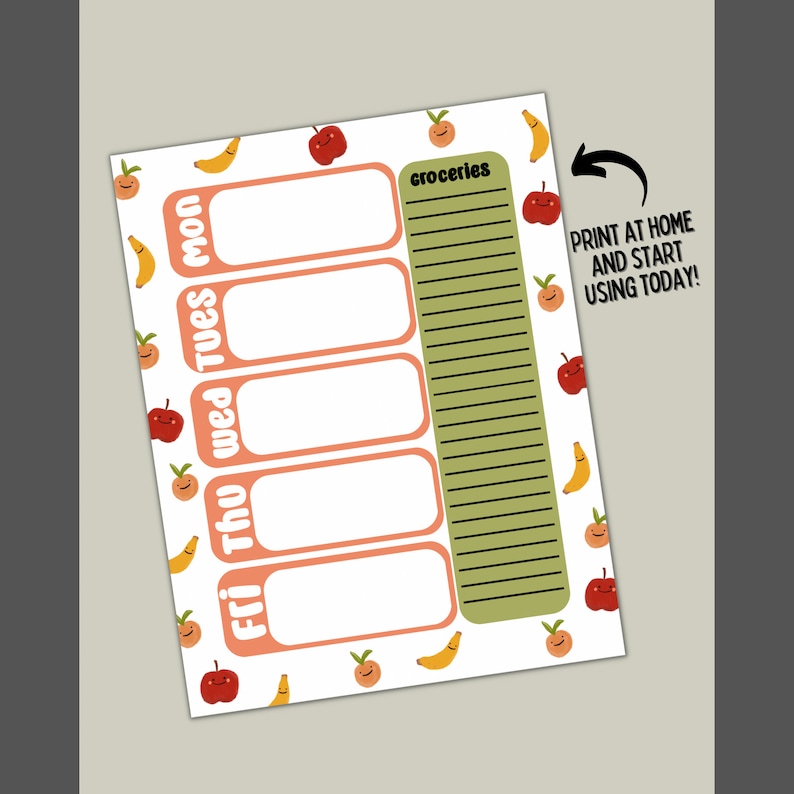 Meal Planner Printable Template Meal Prep - Etsy