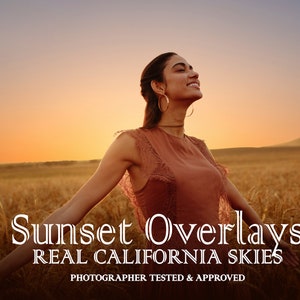 10 California Sunset Sky Overlays Sun Overlays Photoshop Overlays