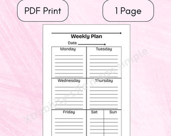 Planificador semanal simple
