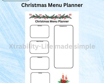 Planificador de menú navideño