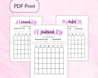 Planificador mensual de un vistazo