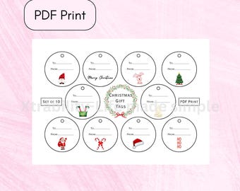 Etiquetas de regalo de Navidad