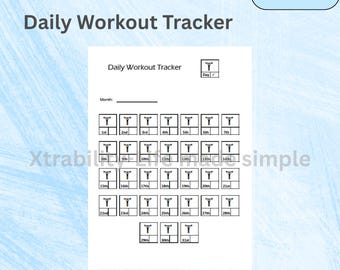 Hoja de seguimiento de entrenamiento diario, programa de entrenamiento, planificador de entrenamiento, planificador de ejercicios, diario de gimnasio