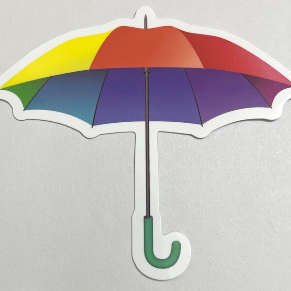 Sticker of a Rainbow Umbrella
